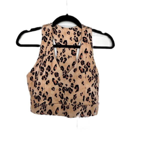 FABLETICS | Sports Bra On the Go Midi Medium Impact | Desert Leopard | Size: M - Picture 11 of 11